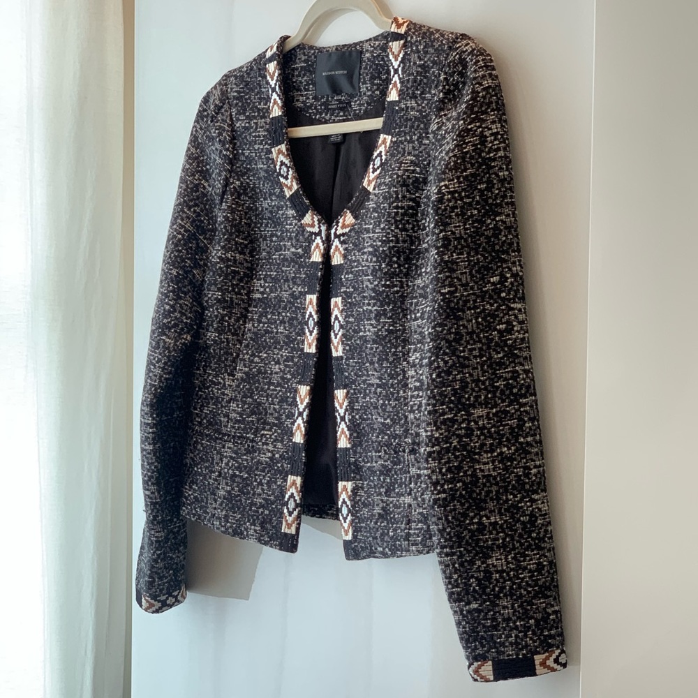 Maison Scotch NWOT Jacket/Blazer, Embroider B&W, 2